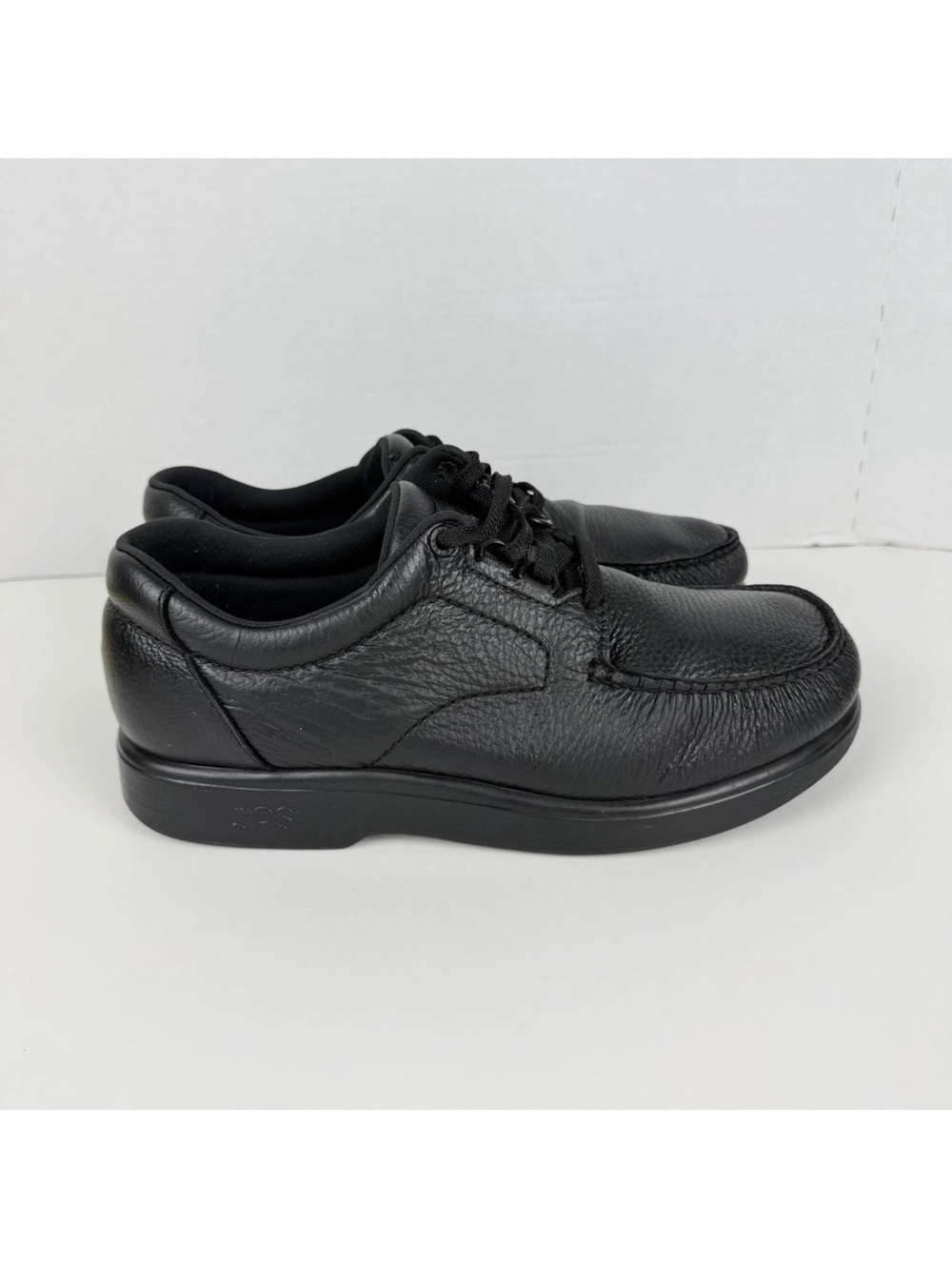 SAS Bout Time Shoes Mens 11 Wide Black Leather Classic Lace Up Casual Comfort